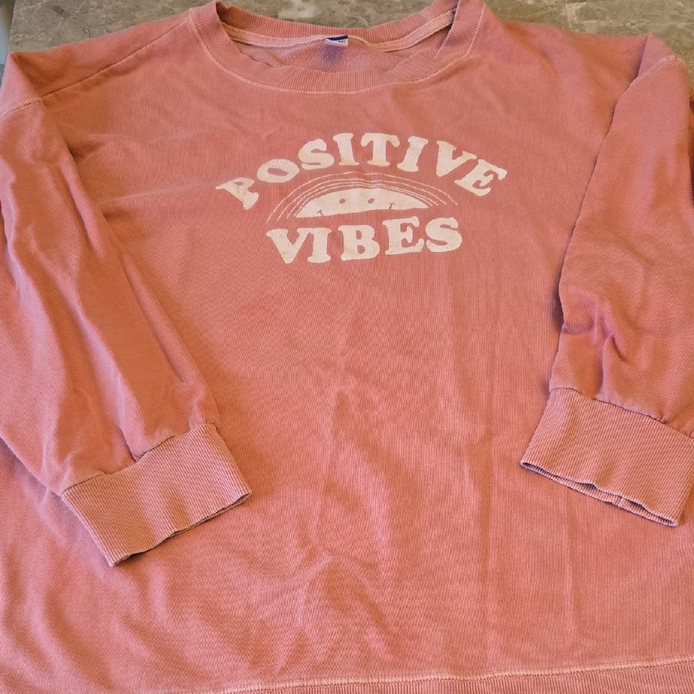 Old Navy Positive Vibes Womens Sweatshirt - Pink